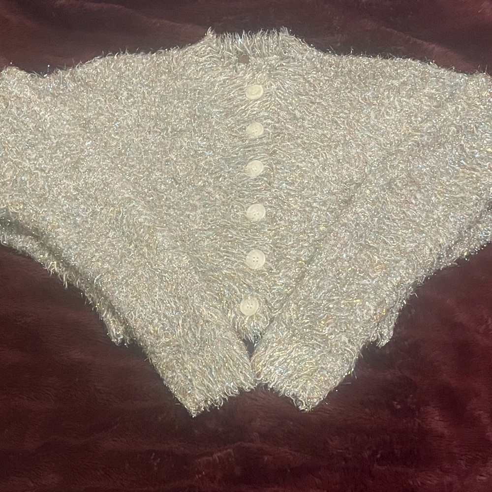 Free People Multicolor Button-Up Cropped Sweater XS Excellent Condition
